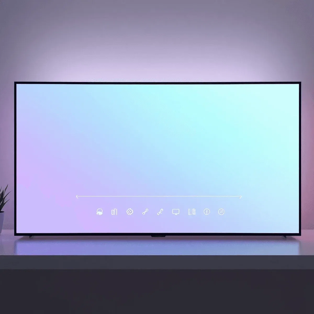 A sleek, minimalist digital workspace with simple icons and glowing elements on a clean, modern background, highlighting easy and efficient screen ...